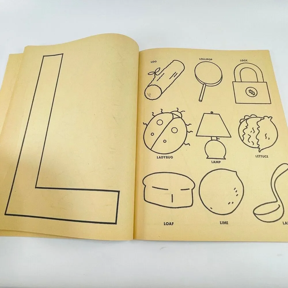 My Color Book of ABC's Western Publishing 1971 Vintage Coloring Book Uncolored